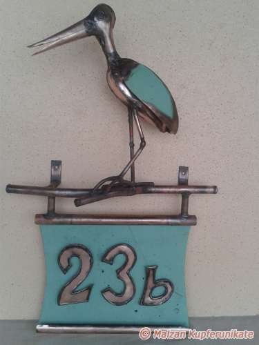 Hausnummer Storch